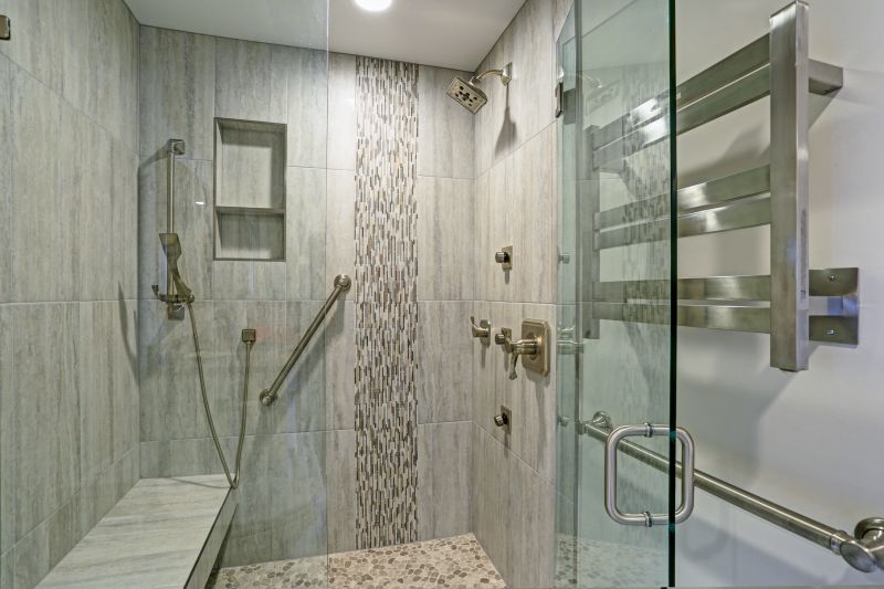 Walk-in Shower with Matte Black Fixtures