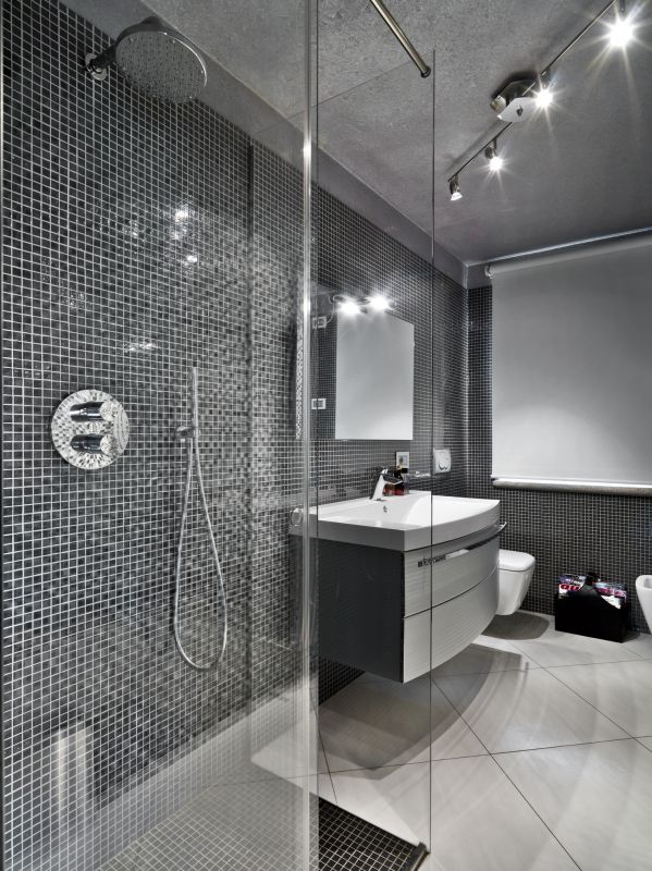Luxury Walk-in Shower with Rain Shower Head
